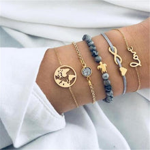 Load image into Gallery viewer, Ahmed 15 Style Bohemian Trendy Bracelet sets for Women Fashion Plain Shell Map Heart Animal Palm Beads Tassel Bracelets Jewelry