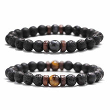 Load image into Gallery viewer, Fashion Lava Stone Bracelet Men Natural Moonstone Bead Chakra Bracelet Male Charm Diffuser Bracelets Heren Armband Jewelry Gift