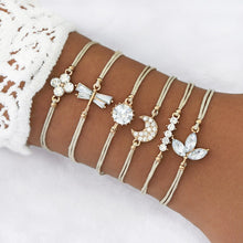 Load image into Gallery viewer, 31 Styles Boho Mixed Leaves Letter Map Geometric Crystal Infinity  Pentagram Shell Multi-layer Chain Bracelet Women Wholesale