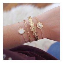 Load image into Gallery viewer, 31 Styles Boho Mixed Leaves Letter Map Geometric Crystal Infinity  Pentagram Shell Multi-layer Chain Bracelet Women Wholesale