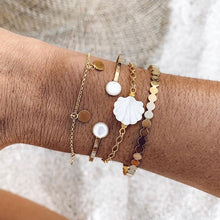 Load image into Gallery viewer, 31 Styles Boho Mixed Leaves Letter Map Geometric Crystal Infinity  Pentagram Shell Multi-layer Chain Bracelet Women Wholesale