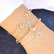 Load image into Gallery viewer, 31 Styles Boho Mixed Leaves Letter Map Geometric Crystal Infinity  Pentagram Shell Multi-layer Chain Bracelet Women Wholesale